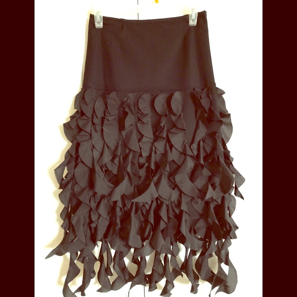 Glamorous black evening skirt